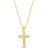 14K Yellow Gold Polished Cross Pendant