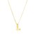 14K Yellow Gold Yours Truly Block Letter Initial L Necklace