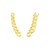 14k Yellow Gold Ear Climber Earring with Chain Links