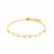 14K Yellow Gold Adjustable Bracelet with Paperclip Chain (1.00 mm)