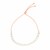 14k Rose Gold Adjustable Friendship Bracelet with Pearls