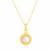 14k Yellow Gold Flower Necklace with Pearl
