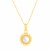 14k Yellow Gold Flower Necklace with Pearl