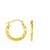 Textured Polished Round Hoop Earrings in 10k Yellow Gold