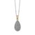 14K Two Tone Gold Tear Drop Necklace