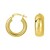 Small Wide Hoop Earrings in 14k Yellow Gold