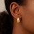Small Wide Hoop Earrings in 14k Yellow Gold