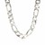 Classic Rhodium Plated Figaro Chain in Sterling Silver (13.6mm)