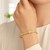 Diamond Accent Station Basket Weave Bracelet in 14k Two-Tone Gold (3.80 mm)