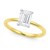 2 Carat Emerald Lab Grown IGI G/VS1 Diamond Solitaire Ring in 10K Yellow Gold