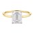2 Carat Emerald Lab Grown IGI G/VS1 Diamond Solitaire Ring in 10K Yellow Gold