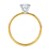 2 Carat Emerald Lab Grown IGI G/VS1 Diamond Solitaire Ring in 10K Yellow Gold