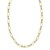 14K Two Tone Gold Diamante Paperclip Necklace (6.20 mm)