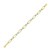 14K Two Tone Gold Diamante Paperclip Necklace (6.20 mm)