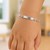 Puffed Mariner Chain Childrens ID Bracelet in 14k White Gold (3.30 mm)