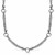 Multi Strand Bead Chain and Ring Necklace in Rhodium Plated Sterling Silver