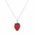 Sterling Silver 18 inch Necklace with Enameled Strawberry