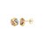 Love Knot Post Earrings in 14k Tri Color Gold
