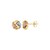 Love Knot Post Earrings in 14k Tri Color Gold