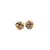 Love Knot Post Earrings in 14k Tri Color Gold