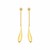 14k Yellow Gold Teardrop Earrings with Diamonds