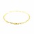 Hammered Flat Oval Link Anklet in 14k Yellow Gold