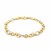 Round Link and Cable Textured Oval Bracelet in 14k Two-Tone Gold (8.80 mm)