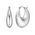 Sterling Silver Sculptural Crescent Hoop Earrings