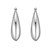 Sterling Silver Sculptural Crescent Hoop Earrings
