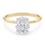 1 1/2 Carat Oval Lab Grown IGI G/VS1 Diamond Solitaire Ring in 10K Yellow Gold