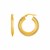 Rope Texture Hoop Earrings in 14k Yellow Gold(4x15mm)