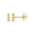 14K Yellow Gold Beaded Bar Post Earrings