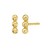 14K Yellow Gold Beaded Bar Post Earrings