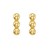 14K Yellow Gold Beaded Bar Post Earrings