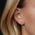 14K Yellow Gold Beaded Bar Post Earrings