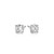 Faceted White Cubic Zirconia Stud Earrings in Sterling Silver(6mm)