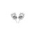 Faceted White Cubic Zirconia Stud Earrings in Sterling Silver(6mm)
