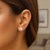 Faceted White Cubic Zirconia Stud Earrings in Sterling Silver(6mm)