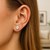 Faceted White Cubic Zirconia Stud Earrings in Sterling Silver(6mm)
