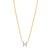 14K Yellow Gold Mini Diamond H Initial Pendant Necklace