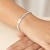 Super Flex Herringbone Bracelet in 14k White Gold  (4.60 mm)