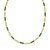 14K Yellow Gold Malachite Rectangle Links Necklace (3.50 mm)