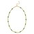 14K Yellow Gold Malachite Rectangle Links Necklace (3.50 mm)