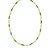 14K Yellow Gold Malachite Rectangle Links Necklace (3.50 mm)