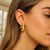 Sterling Silver Yellow Gold Plated Sculptural Crescent Hoop Earrings