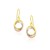 Interlaced Open Ring Drop Earrings in 14k Tri-Color Gold