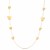 14k Yellow Gold Papillon Graduated Butterfly Necklace