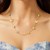 14k Yellow Gold Papillon Graduated Butterfly Necklace