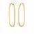 14k Yellow Gold Endless Large Paperclip Hoop Earrings