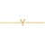 14K Yellow Gold Mini Initial Y Bracelet
